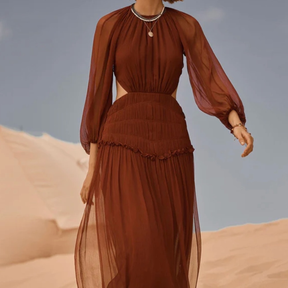 Shona Joy SAFIRA CUT OUT BACKLESS MIDI DRESS